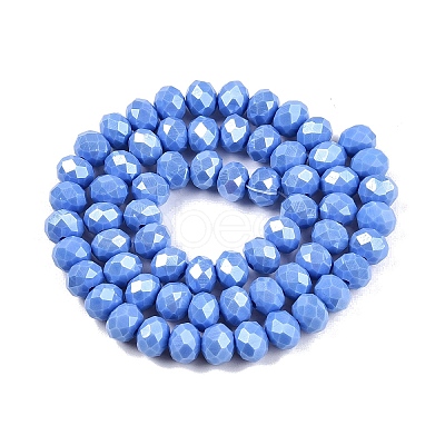 Electroplate Glass Beads Strands EGLA-A044-P8mm-A17-1