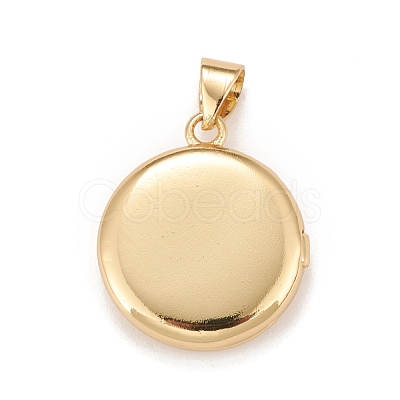 Brass Micro Pave Cubic Zirconia Locket Pendants KK-A161-42A-G-1