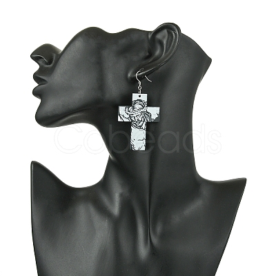 304 Stainless Steel Dangle Earrings EJEW-FS00010-1