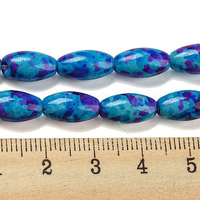 Spray Painted Synthetic Turquoise Beads Strands G-E617-B07-03A-1