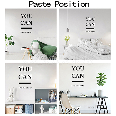 PVC Quotes Wall Sticker DIY-WH0200-085-1