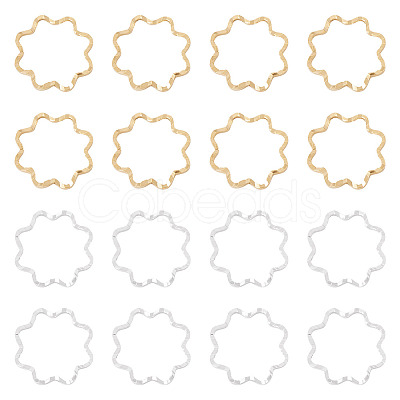 24Pcs 2 Colors Brass Linking Rings KK-TA0003-07-1