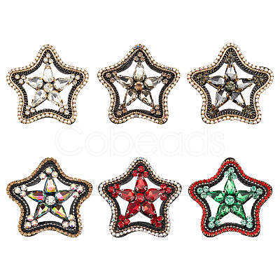 6Pcs 6 Colors Computerized Embroidery Cloth Sew on Patches DIY-FG0002-37-1