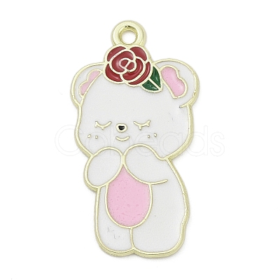 Valentine's Day Alloy Enamel Pendants PALLOY-V001-01B-1
