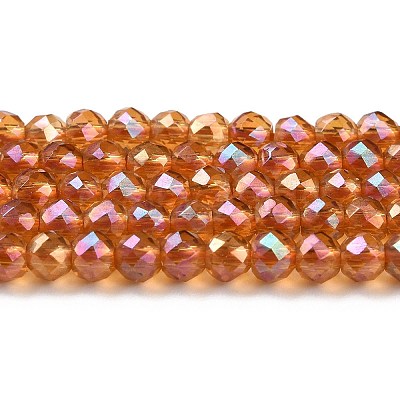 Electroplate Transparent Glass Beads Strands LS-GLAA-H021-01B-FR02-1