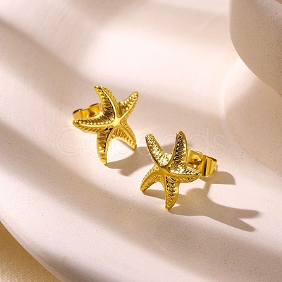 304 Stainless Steel Stud Earrings for Women EJEW-Z092-01G-02-1