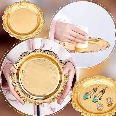 Iron Serving Trays DIY-WH0888-445G-1