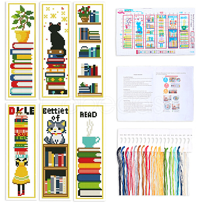 1 Bag Bookmarks Painting Needle Felting Kit for Beginners DIY-CP0013-36A-1