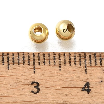 Rack Plating Brass Beads KK-K373-08A-G-1
