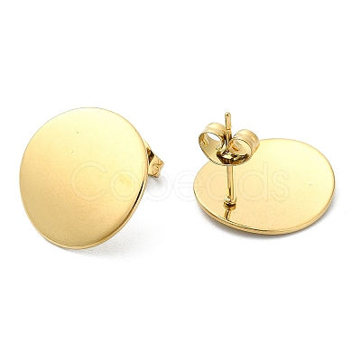 Ion Plating(IP) 201 Stainless Steel Stud Earrings EJEW-K270-06B-G-1