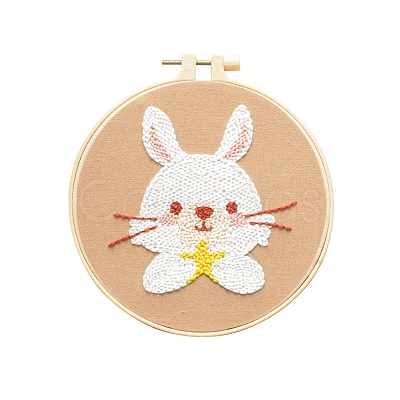 Animal Theme DIY Display Decoration Punch Embroidery Beginner Kit SENE-PW0003-073N-1