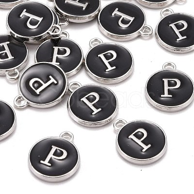 Platinum Plated Alloy Charms X-ENAM-S118-02P-P-1
