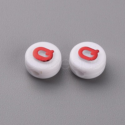 Opaque White Acrylic Beads MACR-N008-45A-1