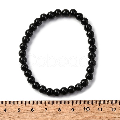 Natural Rainbow Obsidian Stretch Bracelets BJEW-F315-6mm-1