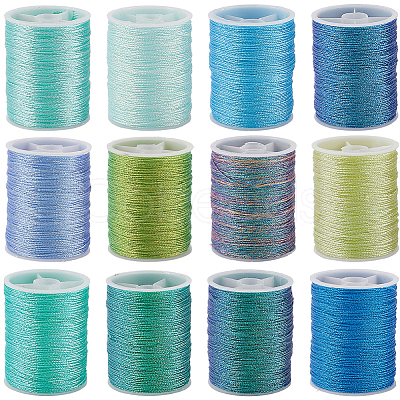 12 Rolls 12 Colors Metallic Sewing Thread OCOR-CY0002-02D-1