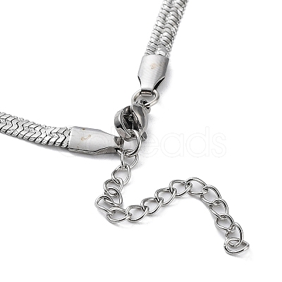 Non-Tarnish 304 Stainless Steel Herringbone Chain Necklaces NJEW-P282-02P-1