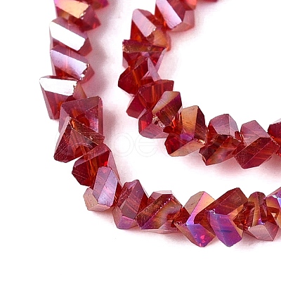 Electroplate Transparent Glass Beads Strands EGLA-Q139-01A-A13-1