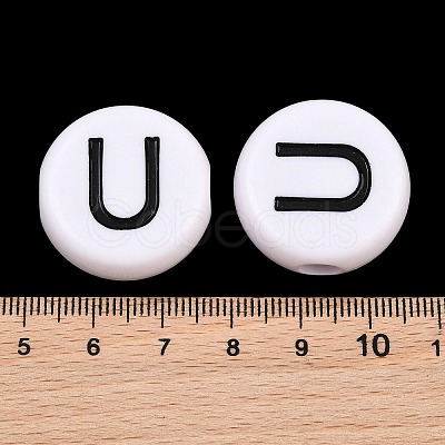 Opaque White Acrylic European Beads AC-CBA3BDD-01U-1