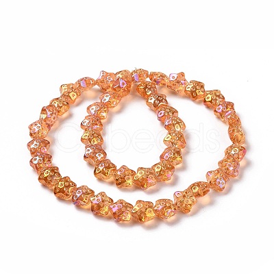 Transparent Electroplate Glass Beads Strands LS-GLAA-C025-01J-1
