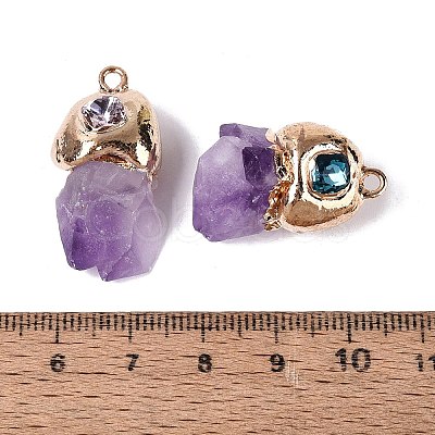 Natural Amethyst Geode Pendants G-N366-01G-1