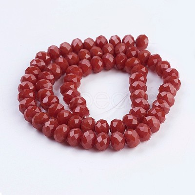 Opaque Glass Beads Strands EGLA-F122-8x6mm-NC05-1
