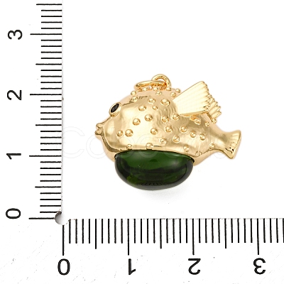 Brass Micro Pave Cubic Zirconia Pendants KK-U058-24G-1