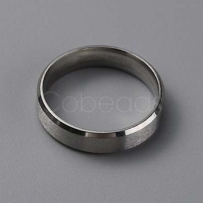 Matte Style 304 Stainless Steel Wide Band Finger Rings for Women Men RJEW-WH0009-14G-P-1