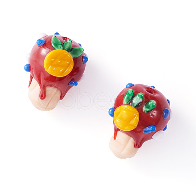 2Pcs Handmade Lampwork Bumpy Beads LAMP-TA0002-51B-1