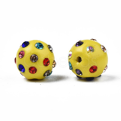 Polymer Clay Rhinestone Beads RB-T017-31K-A-1