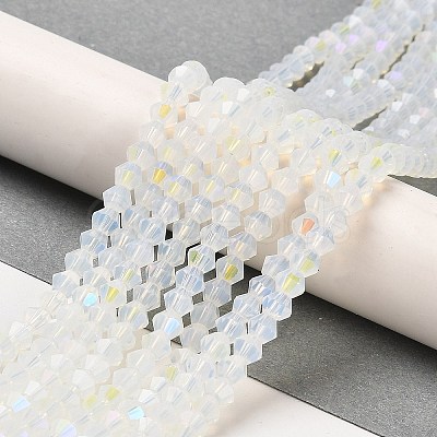 Imitation Jade Electroplate Glass Beads Strands EGLA-A039-J6mm-L05-1