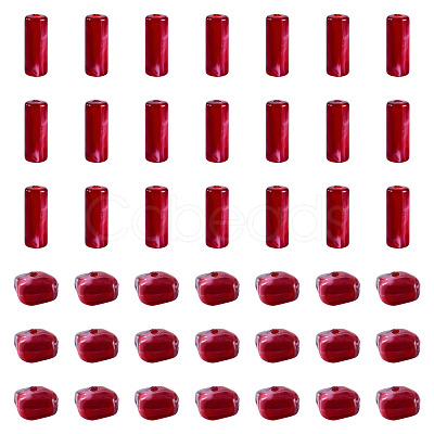 90Pcs 2 Styles Opaque Acrylic Imitation Gemstone Beads OACR-TA0005-14B-1
