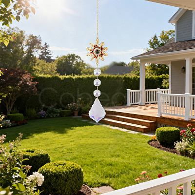 1Pc Alloy Wind Chime Ornament HJEW-TADJ0001-07B-1