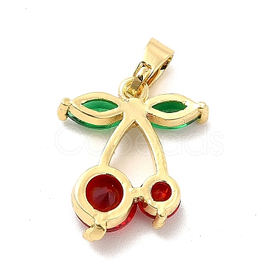 Brass Cubic Zirconia Pendants X-KK-I695-067G-1