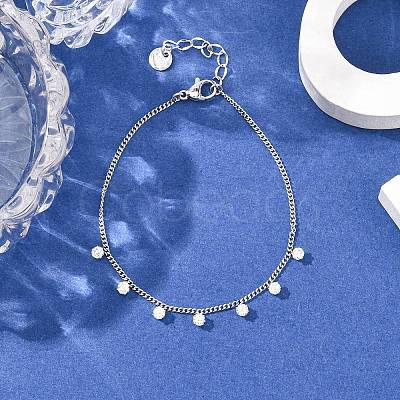304 Stainless Steel Charm Bracelets BJEW-A047-02P-1