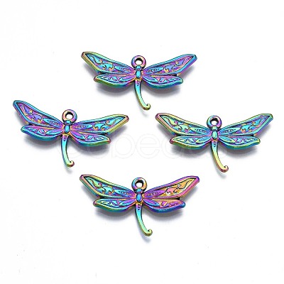 Rack Plating Rainbow Color Alloy Pendants PALLOY-N163-188-1