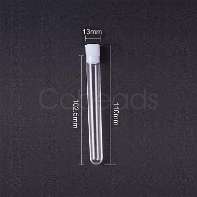 Clear Tube Plastic Bead Containers CON-PH0011-07-1