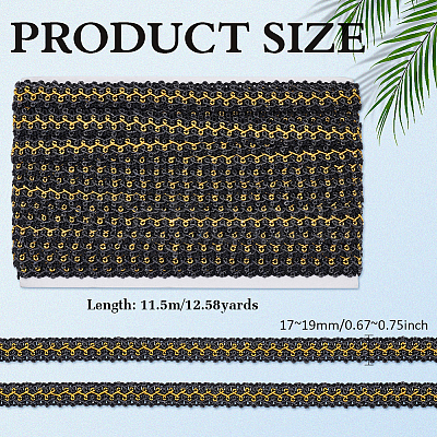 Polyester Lace Trim OCOR-WH0109-356B-1