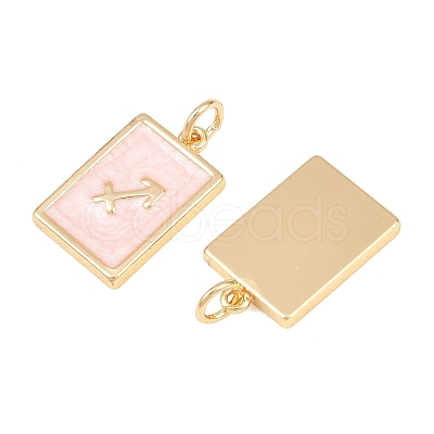 Brass Enamel Pendants KK-CBA62C2-01G-1