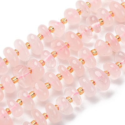 Natural Rose Quartz Beads Strands G-RM250109-A17-1