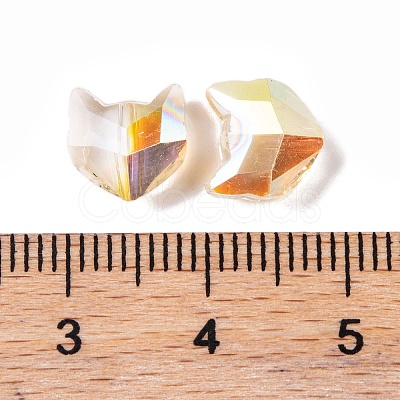 100Pcs Electroplate Glass Beads EGLA-P060-01B-HP01-1
