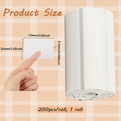 1 Roll 200Pcs PET Adhesive Stickers STIC-SP0001-04-1