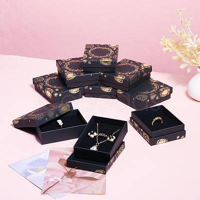 10Pcs Sun Moon Star Printed Cardboard Gift Boxes CBOX-TA0001-21C-1