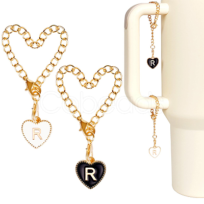 2 Sets Alloy Enamel Cup Pendant Decorations HJEW-SC0001-56R-1