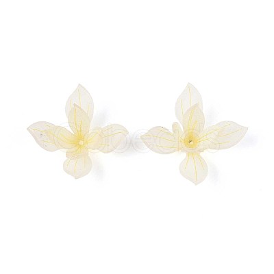 Flower Acrylic Bead Caps SACR-T017-52-1