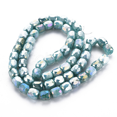 Opaque Baking Paint Glass Beads Strands EGLA-N006-008-B05-1