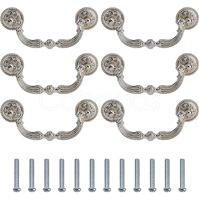 6Sets Zinc Alloy Drawer Pull Handles FIND-FH0017-15P-1