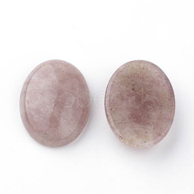 Natural Strawberry Quartz Gemstone Cabochons G-T020-18x25mm-28-1