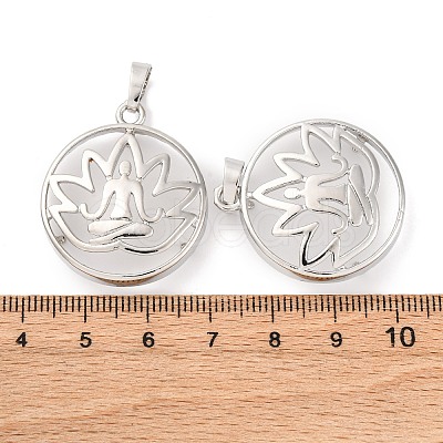 Brass Pendant Cabochon Settings KK-U074-15P-1