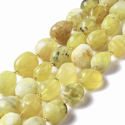 Natural Yellow Opal Beads Strands G-B028-B13-1