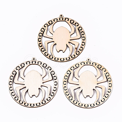 Undyed Natural Wooden Big Pendants LS-X-WOOD-N007-076-1